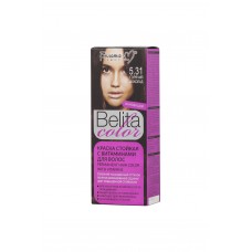 Belita color. Краска стойкая с витаминами для волос  № 5.31 Горячий шоколад